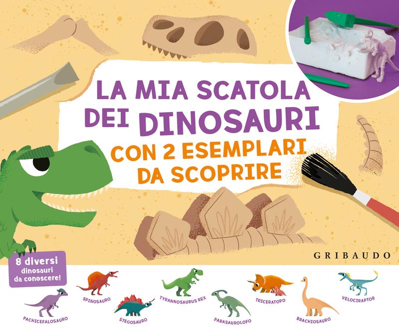 La mia scatola dei dinosauri con 2 esemplari da scoprire