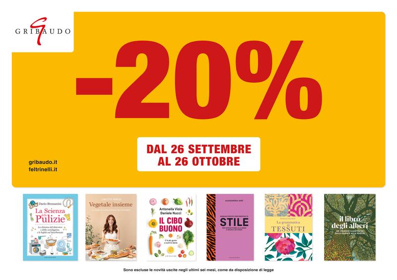 KIT promo Gribaudo Orizzontale -20% PER LIB. FELTRINELLI